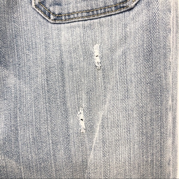 American Eagle Size 2 Vintage Flare Light Wash Slightly Distressed Unique Jeans - Picture 6 of 9
